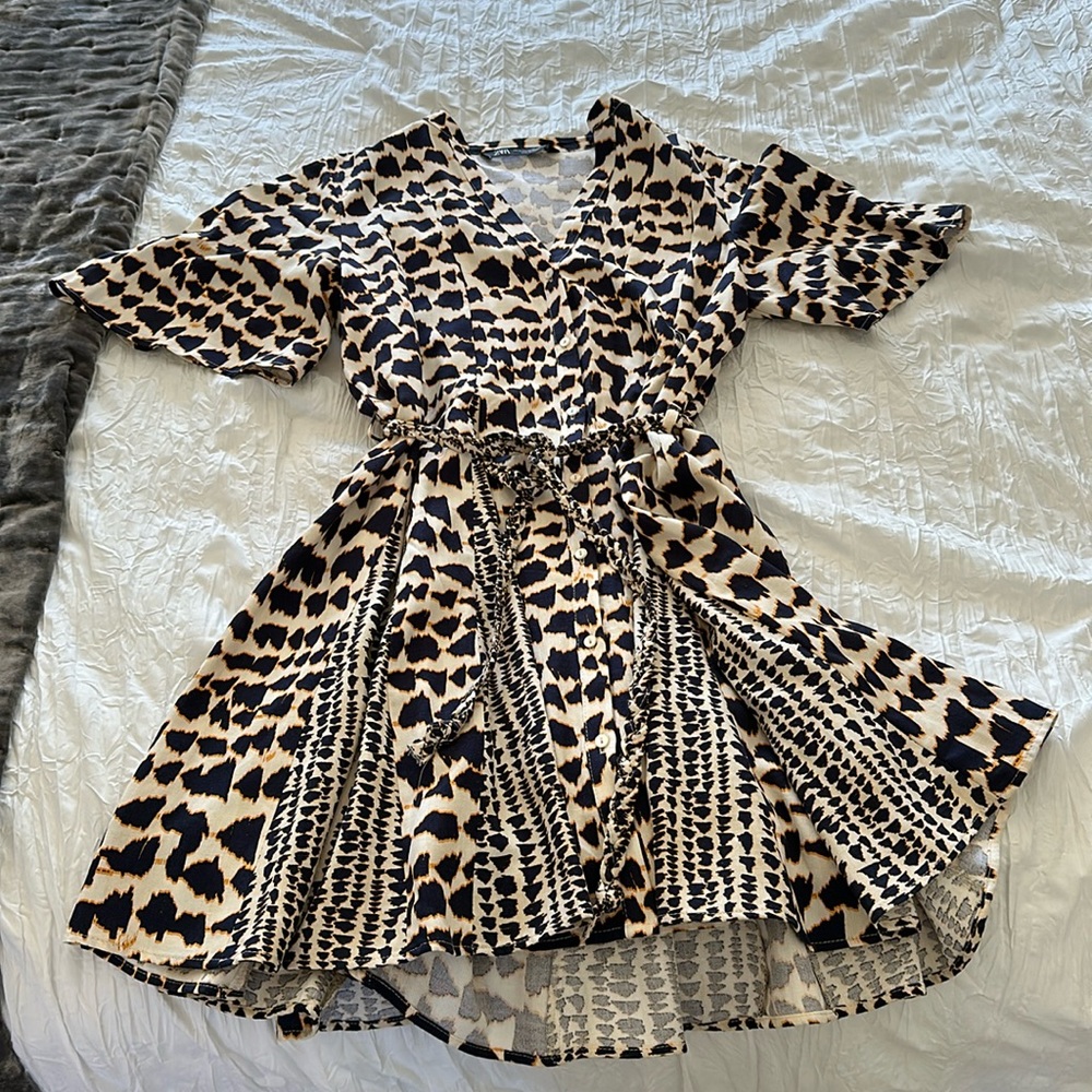Zara animal print dress